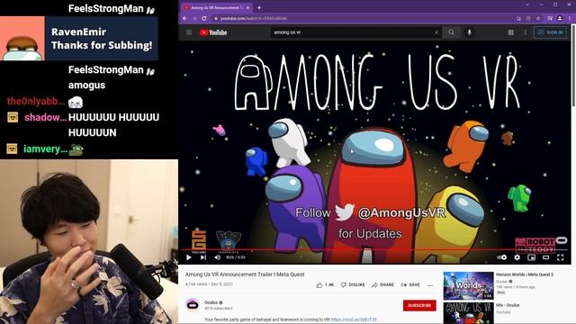 Sykkuno & Disguised Toast react to NEW Among Us VR trailer смотреть онлайн