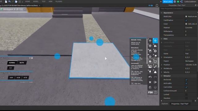 How to resize with F3X on roblox studio and do textures on meshes (ROBLOX STUDIO) смотреть онлайн