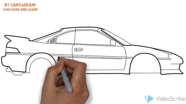 How to Draw a Toyota MR2 / Как нарисовать Toyota MR2 смотреть онлайн