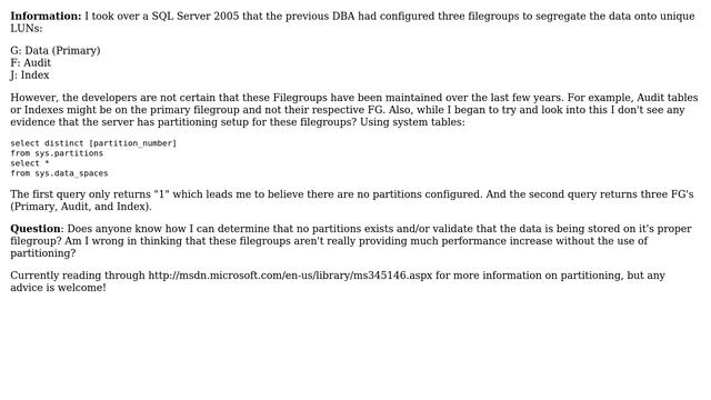 DevOps & SysAdmins: Validate SQL Server partitions and filegroups смотреть онлайн