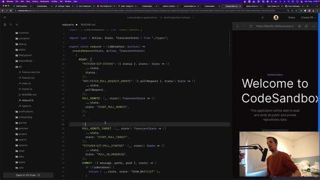 CodeSandbox Projects - Evaluating state machine responsibility смотреть онлайн
