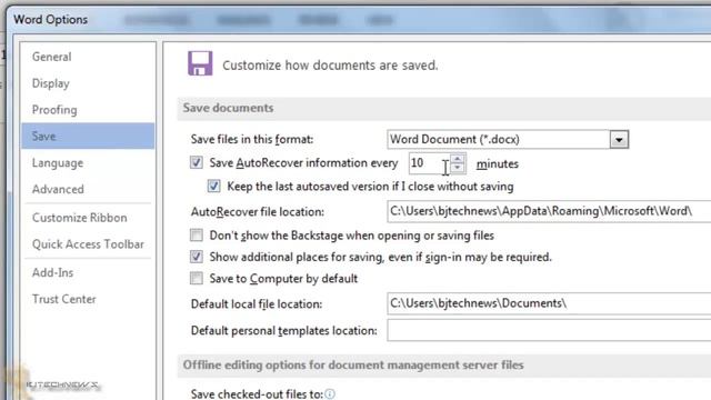 How To! - Change the Auto-Save Interval in Word 2013 смотреть онлайн
