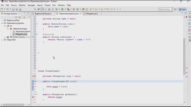 Lose gekoppelter Code mit Dependency Injection und Java Interfaces смотреть онлайн