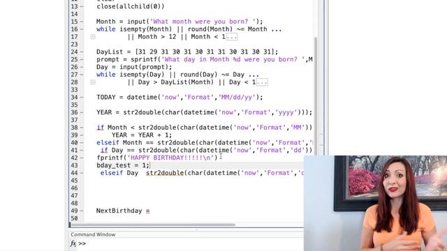 MATLAB: Calculate time to birthday/event (datetime and between functions) смотреть онлайн