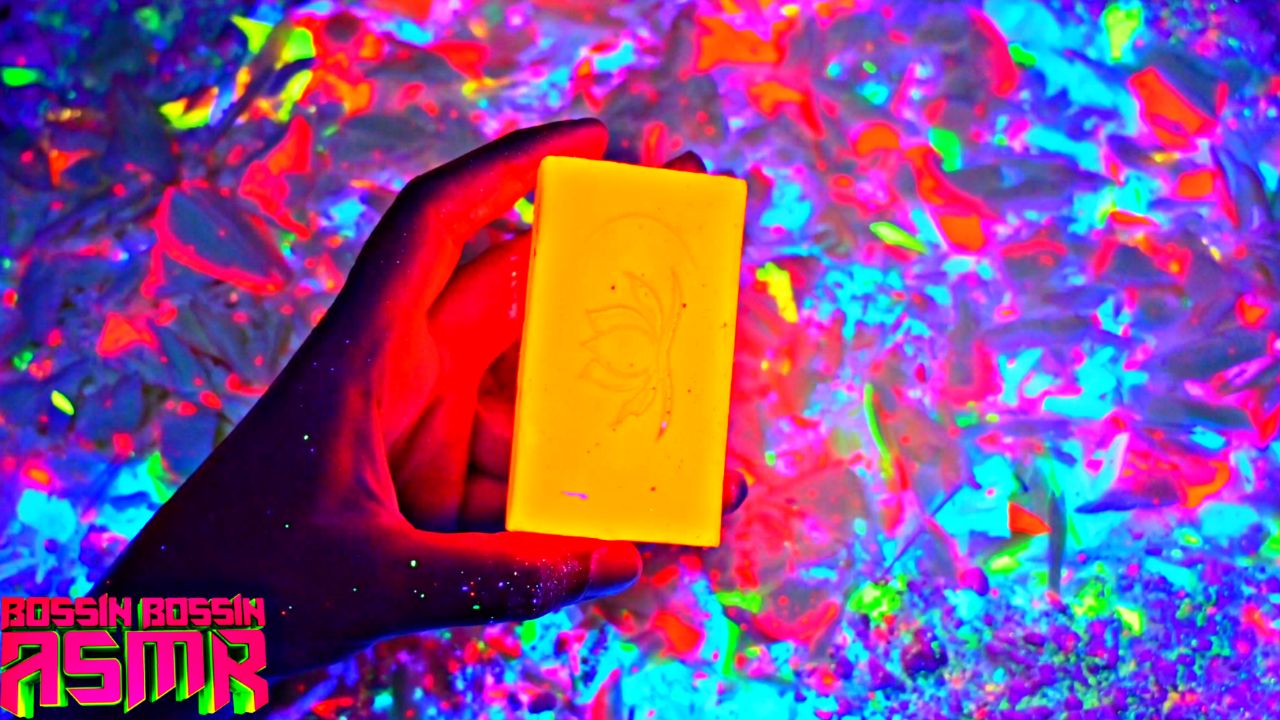 ASMR | Neon Soap cutting| Soap Carving | No Talking | 4K @Bossin Asmr смотреть онлайн