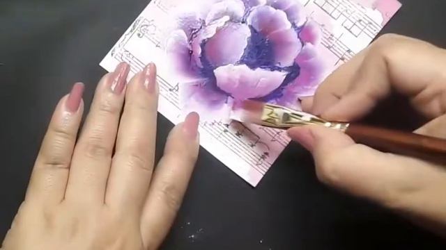 #acrylicpainting / A Pretty Peony/ One Stroke Decorative  Art/Easy Flower Painting