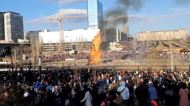 Сжигание чучела Масленницы в Волгограде 2020.03.01 смотреть онлайн