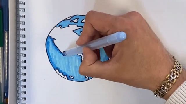 КАК НАРИСОВАТЬ ПЛАНЕТУ ЗЕМЛЯ-РИСУЕМ ЗЕМЛЮ HOW TO DRAW THE PLANET EARTH-DRAW THE EARTH смотреть онлайн