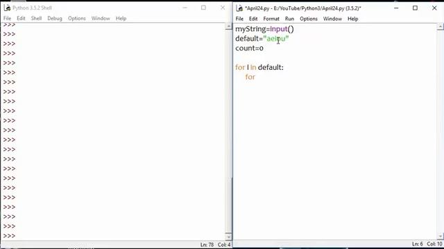 Python3 Tutorial - Count Vowels Using For Loops смотреть онлайн
