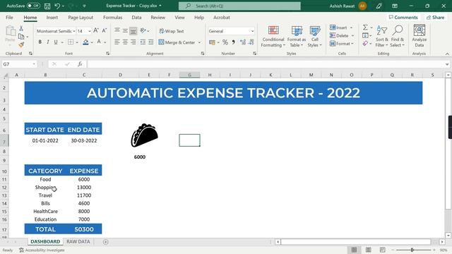 How to make Automatic Expense Tracker in Excel 2022 смотреть онлайн