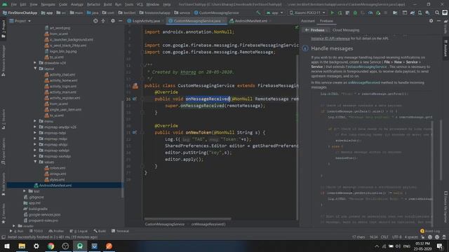 Firebase push notification android (FirestoreChatApp) part 1/5 смотреть онлайн