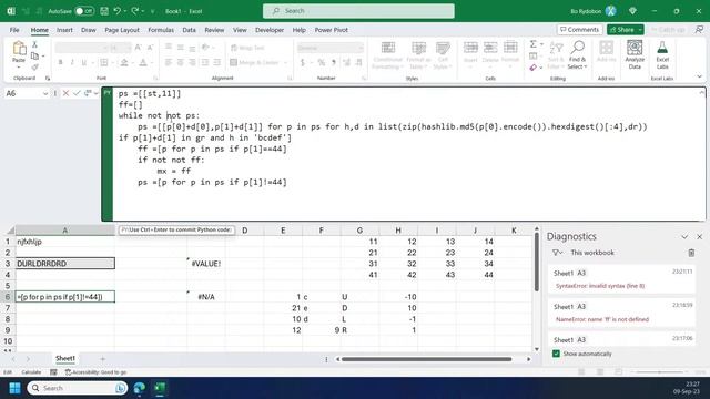 Advent of Code 2016 Day 17: Two Steps Forward using (Python in) Excel смотреть онлайн