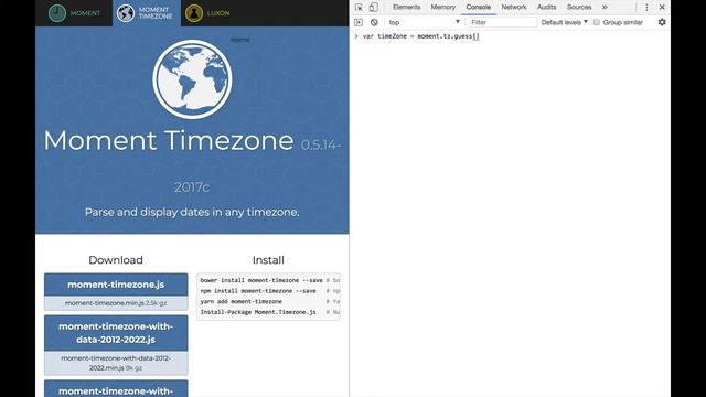 Moment.JS TimeZone Name & Abbreviation смотреть онлайн