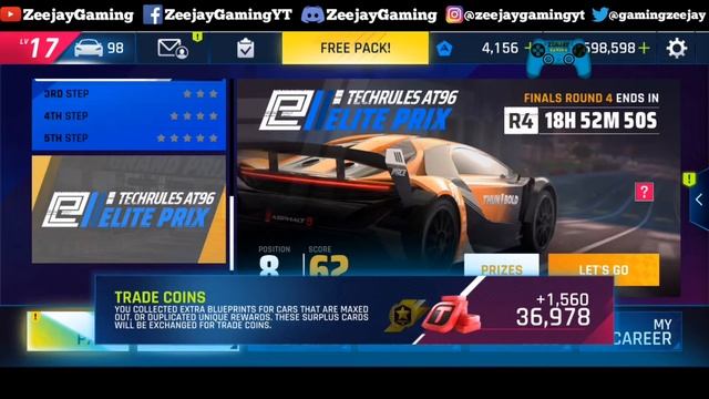 Asphalt 9 Get Free Tokens And Free Chevrolet Corvette Grand Sport Decal | 4th Anniversary Rewards смотреть онлайн