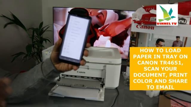 HOW TO LOAD PAPER IN TRAY ON CANON TR4651, SCAN YOUR DOCUMENT, PRINT COLOR AND SHARE TO EMAIL смотреть онлайн