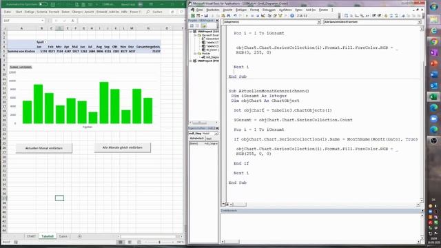 190. Excel-VBA: Auf die Spalten eine Pivot-Charts zugreifen - aktuellen Monat einfärben смотреть онлайн