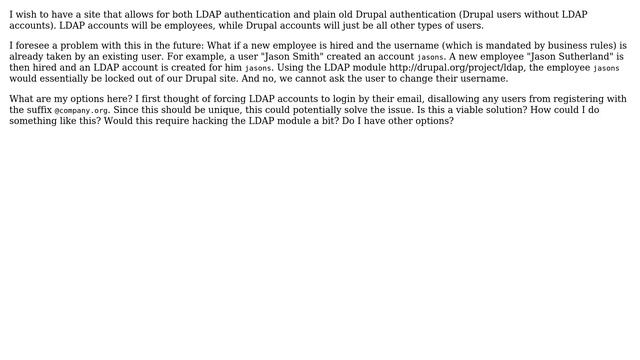 Drupal: LDAP Authentication + Drupal Registrations possible issue смотреть онлайн