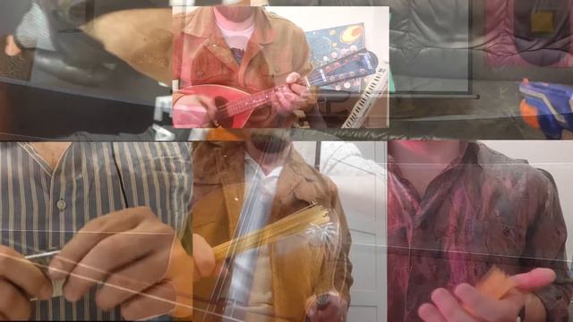 SPAGHETTI - as a musical instrument!!! + Mandoline + Cello + Blues Harmonica + Nerf Gun !!! смотреть онлайн