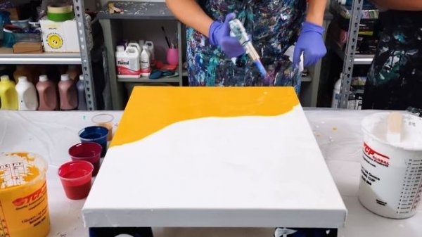 Can WE? ? RANDOM Colors - NEW Art Challenge?Acrylic Painting - Acrylic Pouring w/@MOLLYSARTISTRY