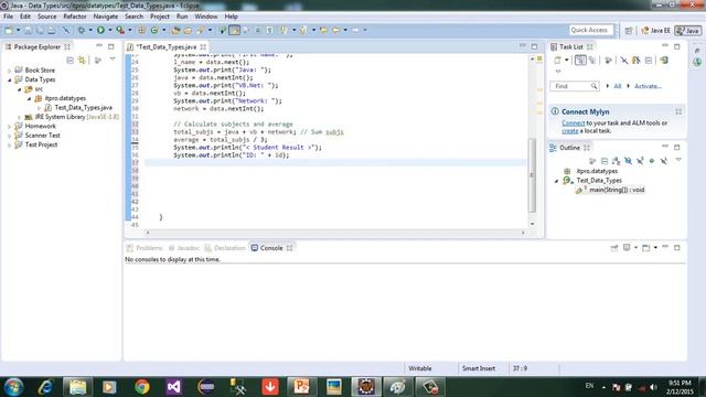 8 Example Data Types part 2 in java Eclipse смотреть онлайн