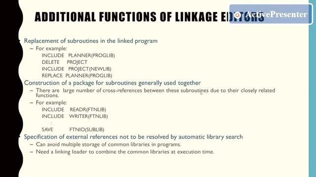 Loader Design Options : Linkage Editor and Dynamic linking смотреть онлайн