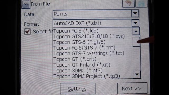 1 Topcon/Magnet, Begin Job Import Data смотреть онлайн