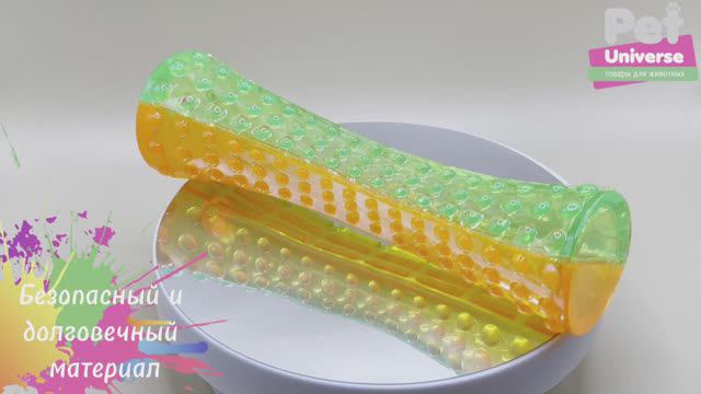 PU3003OE Игрушка для собак косточка-кусалка со звуком Pet Universe, размер 15*4 см смотреть онлайн