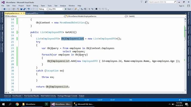 WPF & MVVM 12 Create Service Using EntityFramework смотреть онлайн
