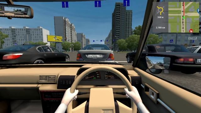 Поездка на старом Toyota Mark II в City Car Driving смотреть онлайн