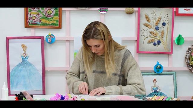 Мастер-класс "Открытка в технике аппликация", приуроченный к 8 марта. смотреть онлайн