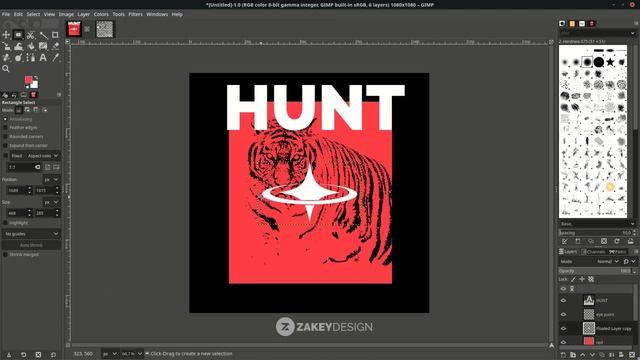 Brutalism Poster Design in GIMP смотреть онлайн