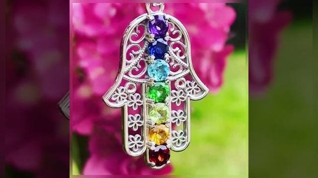 Защита от сглаза Кулон Хамса серебро натуральные камни смотреть онлайн