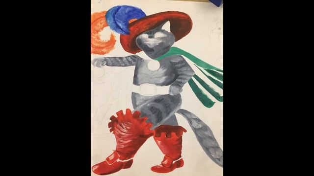 Рисуем кота в сапогах