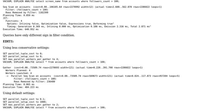 Databases: PostgreSQL parallel scan with "greater" or "less" than смотреть онлайн