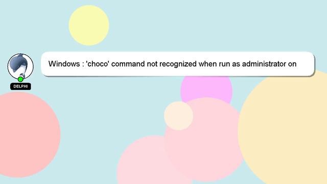 Windows : 'choco' command not recognized when run as administrator on Windows смотреть онлайн