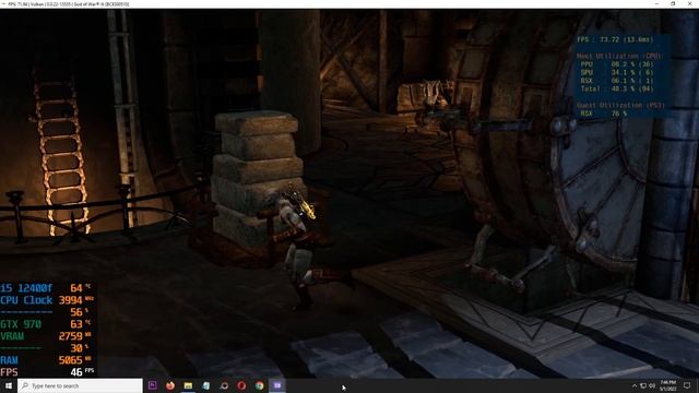 RPCS3 0.0.22-13535 God Of War 3 100fps On Intel Core I5 12400f GTX 970 - PS3 Emulators