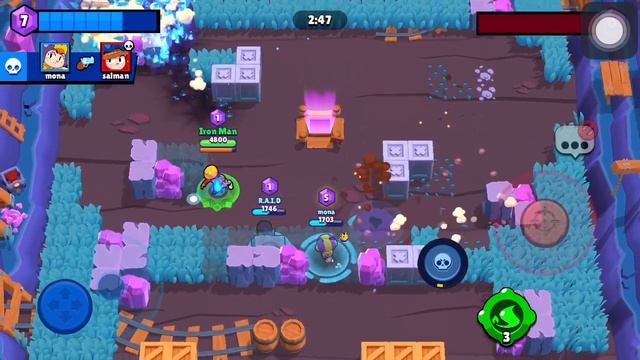 BRAWL STARS, AMBER BRAWLER, POWER 11, Gem Grab (Hard Rock Mine) MAP, SEASON 17 GAMEPLAY смотреть онлайн