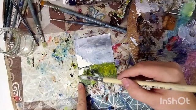 Как я пишу миниатюрки маслом на холсте.
