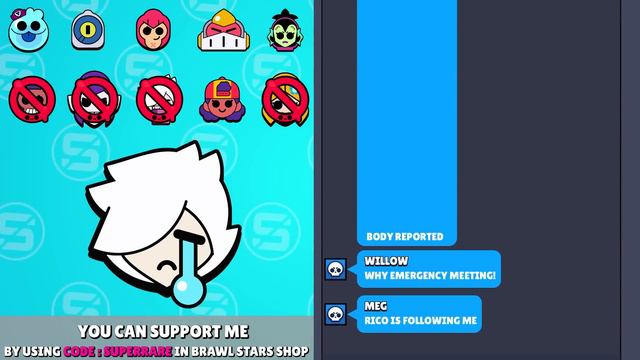 AMONG US BUT IN BRAWL STARS  WILLOW MYTHIC IMPOSTOR