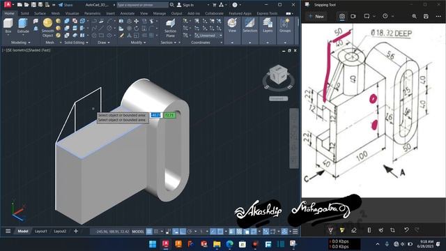 Ex 20 || Autocad 3D || Chapter 4