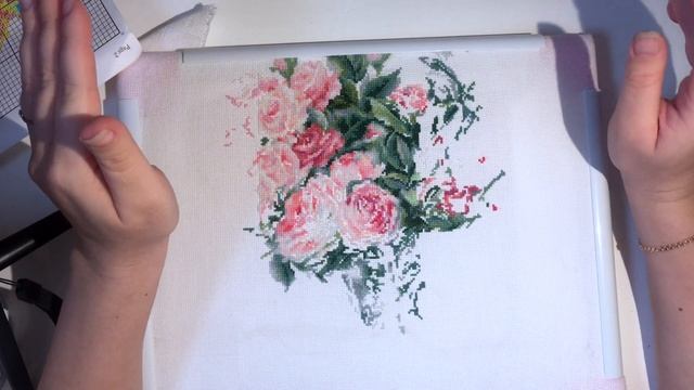 Серия 19. Вышивальный АДВЕНТ календарь. Отчет за 7 декабря 2020. "Букет чайных роз" от Luca-S смотреть онлайн