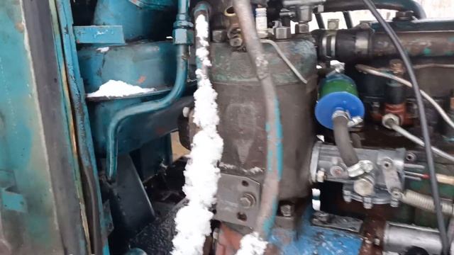 Холодный запуск дизеля ЮМЗ зимой // UMZ Diesel Winter Cold Start