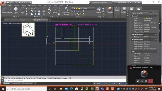 Ejercicios Vistas ortogonales en AutoCAD смотреть онлайн