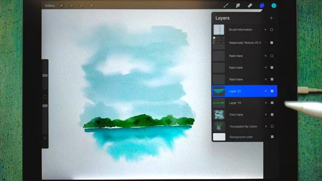 Procreate Watercolor Palm Tree Beach Tutorial & Watercolor Technique смотреть онлайн