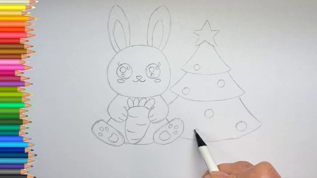 Как нарисовать Зайчика символ нового 2023 года /How to draw a bunny symbol of the new year 2023 смотреть онлайн