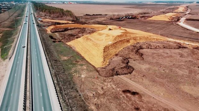 Строительство развязки М 5 «Урал» у Зеленовки. Обход Тольятти. Аэросъемка 12.04.2022 смотреть онлайн