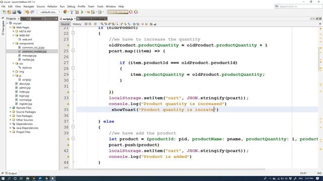 #27. Toast message when product is added/deleted to/from Cart | Ecommerce tutorial using servlet смотреть онлайн