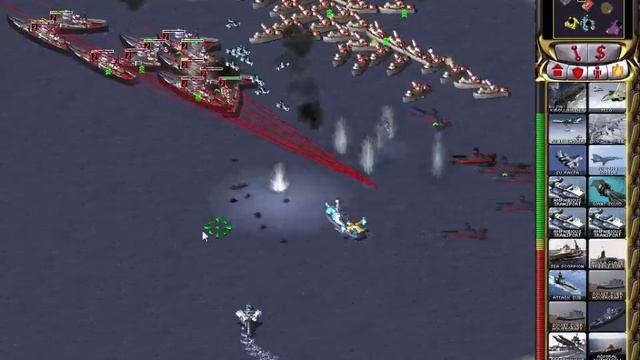 Red Alert 2 - Naval war on sea map смотреть онлайн