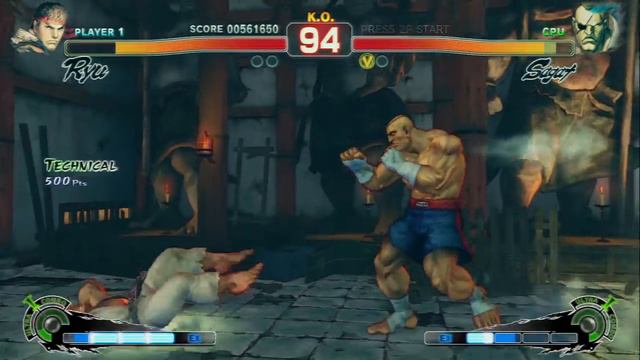 Ultra Street Fighter IV - Ryu vs. Sagat (Rival Battle) PS3 Gameplay смотреть онлайн
