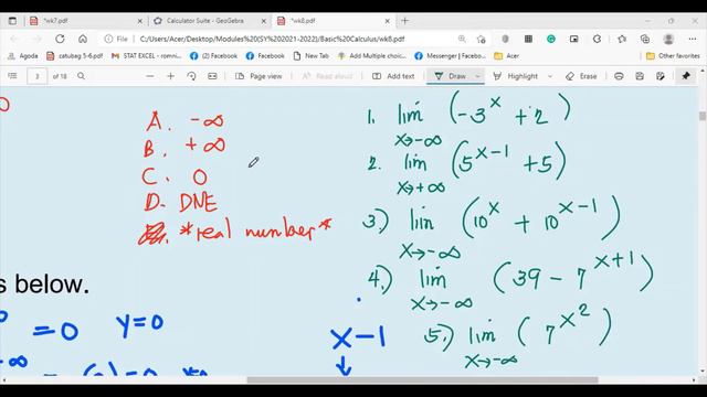 Limits at Infinity, and Infinite Limits for EXPONENTIAL FUNCTIONS смотреть онлайн